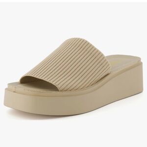 CUSHIONAIRE Women’s Knit Platform Sandals